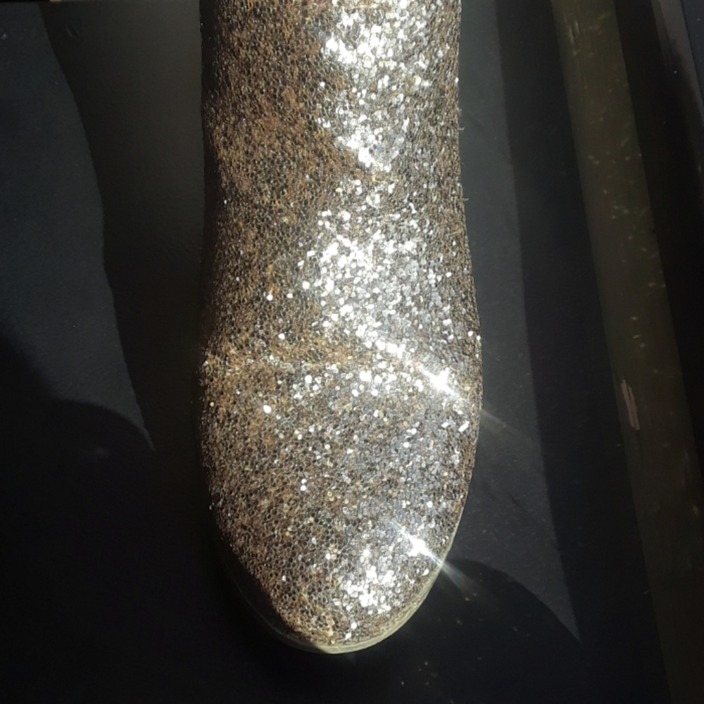 Gold Glitter Chelsea Boots